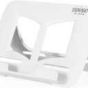 Portable Book Stand HandsFree Cookbook Textbook Music Stand for Kids Reading Pool Beach Travel Gifts Girls Boy in White 11.82" * 8.26"