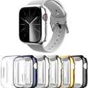 Rc-Z Case for Apple Watch Series 9/8/7 45mm, [12-Pack] Soft TPU Screen Protector Ultra-Thin Full Face Cover Replacement Bumper Accessories for iPhone Watch iWatch Series 9/8/7 45mm