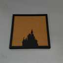 BENECREAT Square Pin Board Cork Board Wall Mounted Cork Board, 0.8inch Thick Bulletin Display Board for Brooch Pin Storage, Office Home and School Decor, 8x8inch