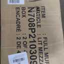 Merax Full Over Full Farmhouse Loft Bed with Murphy Cabinet Bed w/Hydraulic Lift, Solid Wood Wall Bunk Bed with Storage Staircase, Shleves & Desk/No Box Spring Needed/Easy Assemble/White