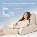 Kayfia Reading Pillow, Gel Memory Foam Back Rest Pillow, 19", Ivory, Standard