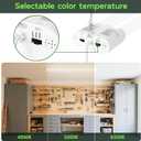 Hlite 4FT LED Shop Lights with Power Cord 5500LM,3 Power Level&3CCT,2 Pack | Linkable Utility Shop Light 4000K/5000K/6500K Tunable,5W/34W/42W Switchable,Shop Lights for Garage,Workshop,Warehouse