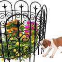 AMAGABELI GARDEN & HOME 8 Panels 32in Decorative Garden Fences and Borders for Dogs Pre-Linking Panels No Dig Garden Edging Border Fence for Animal Barrier Fencing for Flower Bed Yard Patio Pack of 5