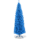 Costway 6-ft Pencil Blue Artificial Christmas Tree