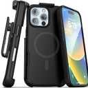 Encased SlimShield for iPhone 16 Pro Belt Clip Case with Phone Holster (Compatible with MagSafe) Matte Black (iPhone 16 Pro)