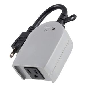 UltraPro Outdoor Outlet Timer, Dusk-to-Dawn Sensor, Single Outlet, Simple Automation, Weather-Resistant, Light Sensing, Seasonal Outdoor, Landscape, 1 Pack, Gray, 53634