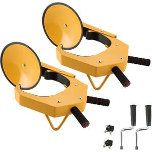 ATPEAM Wheel Lock Clamp, Anti-Theft, Heavy Duty, Adjustable, Tire Lock, 2 Pack, Black, Yellow