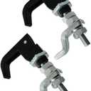 2PCS Black Powder Coated Lift and Turn Compression Latch, Adjustable Grip