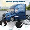 6 Layers Semi Truck Window Shades Custom Fit 2018-2026 Freightliner Cascadia, 3 Set Front Windshield and Side Windows Foldable Sun Protector Privacy Cover