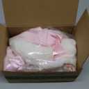 Bearington Baby Bunny Snuggler - 15" Pink Infant Security Blanket with Satin Trim and Plush Rabbit Head - Soft Cuddly Lovey for Girls and Newborns - Comfort Blanket Gift for Christenings and Showers