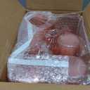 Ciaell 300PCS Clear Pink Plastic Cups - 9 Oz Heavy Duty Plastic Cups - Clear Party Cup Disposable Wine Cup for Parties & Weddings & Party & Easter