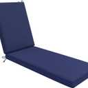 AAAAAcessories Outdoor Chaise Lounge Cushions, Waterproof, Fade-Resistant Patio Furniture Replacement Cushions, 72" x 21" x 3", Midnight Blue