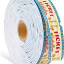 Carnival Tickets Single Roll Raffle Tickets for Events, Classroom or School Carnivals, Family Games, Door Prizes (1000 Pcs)