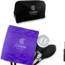 Manual Blood Pressure Cuff with Carrying Bag, Aneroid Sphygmomanometer for Home Use & Medical BP Monitoring, Universal Adult Size, Small Screwdriver Includes, Purple