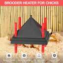 Chick Brooder Heating Plate with Anti Stand Cone, Adjustable Height Brooder Heater for Chicks, Downward Heat Distribution for Outdoor Barns & Coops (10" x 10" Black)