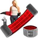 Lifepro Red Light Therapy Belt  Infrared Red Light Therapy for Body, Back Pain and Shoulder - 660nm & 850nm Near Infrared Heating Pad  Adjustable & Portable for Wellness & Relaxation (Grey)