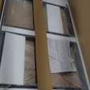 FOLUBAN Rustic Coffee Table, Modern Wood and Metal Industrial Center Table for Living Room, 47 Inch Oak