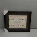 Certificate Document Recycled Polystyrene Frame with Black Gold Double Mat for 8.5"*11" 