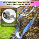 Ruolan Bird Scare Tape Ribbon,Reflective Tape Keep Birds Away Outdoor,Double Side Bird Flash Tape, Scare Geese, Pigeon, Duck, Woodpecker (350FT)