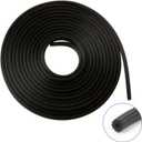 Window Screen Spline, 0.16" x 25' Replacement Round Black Window Screen Retainer Spline, for Window Door Screen Install and Repair(0.16")