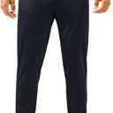Mens Sweatpants with Zipper Pockets Lightweight Athletic Joggers for Workout Running Gym Track Casual Wear (Black, M)