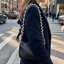 Hinly Vintage Purse Bag Chain Charm for Women Gifts, 18.1 Inch Gold Short Bag Handle Strap Charms Chains Replacement Accessories for DIY Handbag Shoulder Crossbody Clutch Decoration(Pearl Chain)