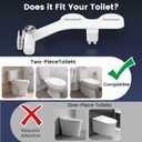 FEELSO Bidet Attachment for Toilet with Filter, Bidet Toilet Seat with Self-Cleaning Dual Nozzle (Frontal/Rear Wash), Ultra-Slim & Non-Electric Bidet Sprayer for Hard Water, Adjustable Water Pressure