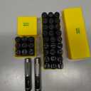 WorkBless 36PCS Metal Stamping Kit, 1/2"(12.5mm) Steel Number and Letter Punch Set, Include A-Z Alphabet, Number 0-8, & Symbol, Stamping Tool for Imprinting Plastic, Wood, Leather, Jewelry