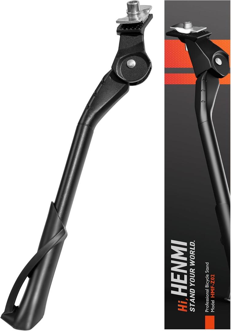 HENMI Adjustable Kickstand for 24"-29" Bikes, Non-Slip Sole, Aluminum Alloy, Mountain/Trek Bikes