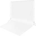Linhedai 10 x 20 ft White Backdrop Background White Screen for Photography Video Recording Picture Shooting high Density Polyester Fabric Pure Recording Parties Curtain