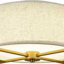 Modern Gold Flush Mount Ceiling Light Drum Shade Brass Bedroom Light Fixtures Ceiling