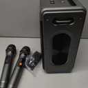 Karaoke Machine with 2 Wireless Rechargeable Microphones: Portable Bluetooth Speaker for Adults & Kids - PA System with Lights Supports TWS/TF Card/USB/AUX for Home Party