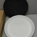 Plant Saucer 10 Inch, 1 Pack Large Plant Saucers Glazed Ceramic Tray for Flower Pot, Classic Sturdy Planter Water Catcher Tray for Plant Base,White