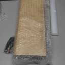 Bamboo Over the Stove Shelf 31in - Durable Stove Shelf for Back of Stove with Non-Slip EVA Liner, 6 Hooks & Utensil Holder, Spice Rack for Standard Stoves (Yellow)