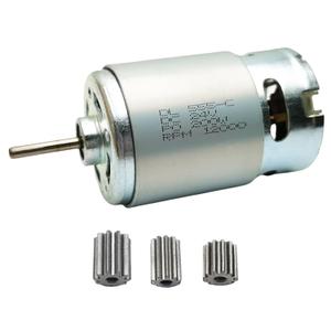 24V 555 12000RPM Electric Motor High Speed DC Drive Engine Upgrade for Ride On Car Replacement Parts SUV Truck Gearbox Motor Connect Accessories (1Pcs 24V 555 12000RPM)