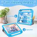 BMOUO Kids Case for iPad 9th/8th/7th Generation (iPad 10.2 Inch, 2021/2020/2019) with Built-in Screen Protector, Durable Shockproof Handle Stand iPad 9th 8th 7th Generation Case for Kids, Blue