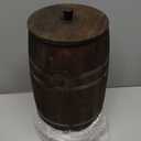 Solid Wood Paper Towel Holder for Countertop, 13.58" x 7.09" Barrel-Style with One-Handed Tear Design, Fit Most Standard Kitchen Paper Towel Rolls, Farmhouse Papers Towels Dispenser(Brown)