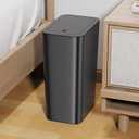 N. NETDOT 3 Pack 3 Gallon Small Trash Can with Lid, Bathroom Garbage Can with PopUp Lid, Waste Basket for Bathroom, Kitchen, Bedroom, Powder Room, Craft Room, Office, College (Black)