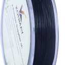 KONMAY 1 Rolls 0.4mm Flat Stretchy Bracelet String, 65 Yards Black Elastic Weaving Thread Cord for Jewelry Making, Beading, Wig Braiding (Flat 0.4mm)
