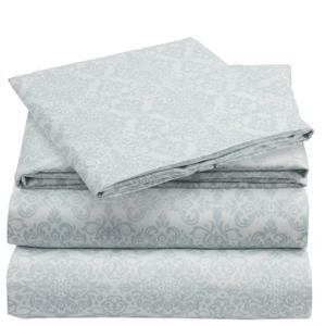 Mellanni Sheet Set Iconic Luxury Brushed Microfiber, Deep Pocket Sheet, 3 Piece Twin Laced Sky Blue