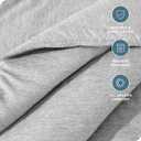 Bare Home Comforter Set - King Size - Ultra-Soft - Goose Down Alternative - Premium 1800 Series - All Season Warmth Comforter (King, Heathered Pewter)