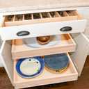 Mulush 13W x 21D x 3H Soft Close Slide Out Wood Drawer Organizer for Kitchen, (Cabinet Opening Width>14.5 inches for Bottom Assembly, Width= 14 inches for Side Assembly)