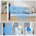 Evaporative Air Cooler - Swamp Cooler with 3L Water Tank, 3 Modes & 3 Speeds, Remote Control, 12H Timer, 50 Oscillating Portable Bladeless Cooling Tower Fan For Room Bedroom Office