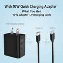 2 x Charger Made for All Kindle Fire Tablets, Kindle E-Reader, Paperwhite, Oasis, Colorsoft, Scribe, Voyage, Kids Edition with 6.6FT USB Type C&Micro USB Cable (UL Listed)