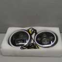 7 inch led Headlight Round 2pc Projector 7 inch Halo led Headlight H6024 DOT Approved Hi/Lo Beam DRL Amber Turn Signal Compatible with Jeep Wrangler JK TJ CJ Compatible with Chevy and miata