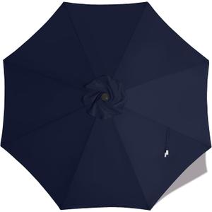 MASTERCANOPY Patio Umbrella 10 ft Replacement Canopy for 8 Ribs-Navy Blue Canopy Only
