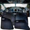 Boeing 737 Cockpit Sunshade Triple-Layer Blackout | Precision Fit for 737 NG & MAX | Foldable | Tested by Pilots
