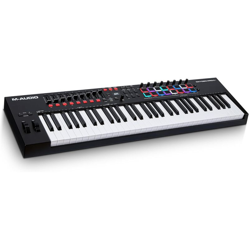 M-AUDIO Oxygen Pro 61 Key USB MIDI Keyboard Controller With Beat Pads ...