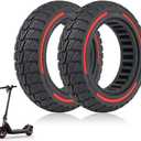 9.5x2.50 Solid Tire 9.5 inch for NIU KQi3 Pro/Max/Sport Electric Scooters, Puncture-proof, Tubeless Rubber Tires Front or Rear Replacement, 2pc (Red)