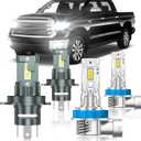 Fit for Toyota Tundra 2014-2021 Light Bulbs, High/Low Beam Fog Light Bulbs Combo, 800% Brightness, 6000K Cool White, Plug and Play, Pack of 4